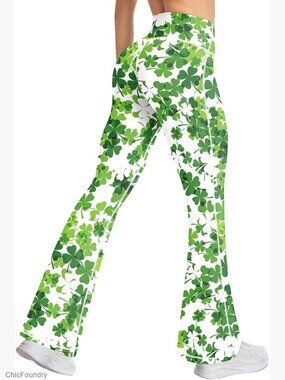 High Waisted Flare Yoga Pants, Bell Bottom Leggings, Stretch Activewear